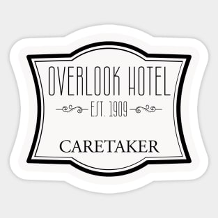 Overlook Hotel Caretaker, black print Sticker
